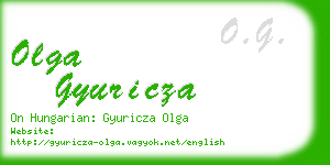 olga gyuricza business card